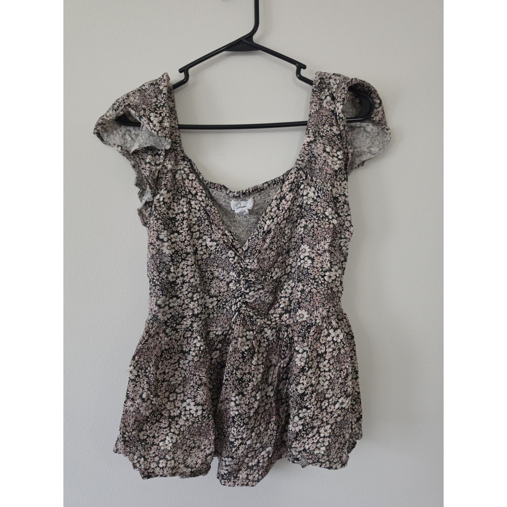 Cottage Core Japra Floral Blouse Size XL Paisley Soft BOHO